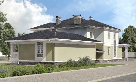 620-001-Л Проект трехэтажного дома, гараж, современный коттедж из блока Саяногорск | Проекты домов от House Expert