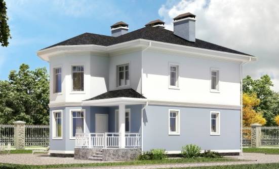 120-001-П Проект двухэтажного дома, современный коттедж из пеноблока Саяногорск | Проекты домов от House Expert
