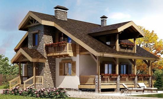 150-004-П Проект двухэтажного дома с мансардным этажом, небольшой дом из арболита Абакан | Проекты домов от House Expert