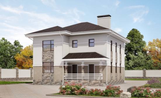 150-014-П Проект двухэтажного дома, бюджетный коттедж из газосиликатных блоков Абакан | Проекты домов от House Expert