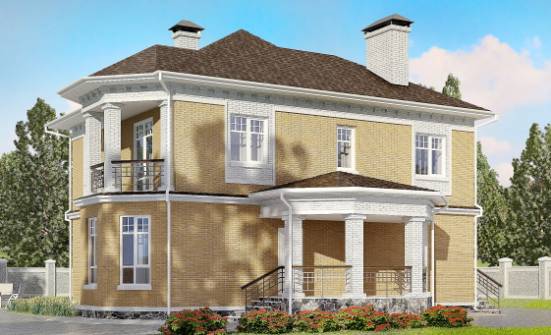 160-001-Л Проект двухэтажного дома, бюджетный домик из керамзитобетонных блоков Абакан | Проекты домов от House Expert