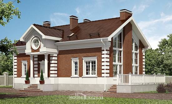 160-009-П Проект двухэтажного дома мансардой, красивый дом из поризованных блоков Саяногорск | Проекты домов от House Expert