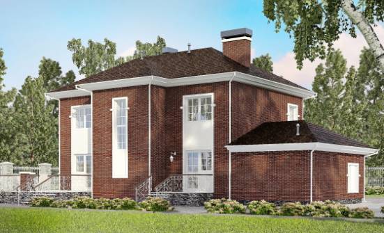 180-006-Л Проект двухэтажного дома, гараж, уютный дом из кирпича Саяногорск | Проекты домов от House Expert
