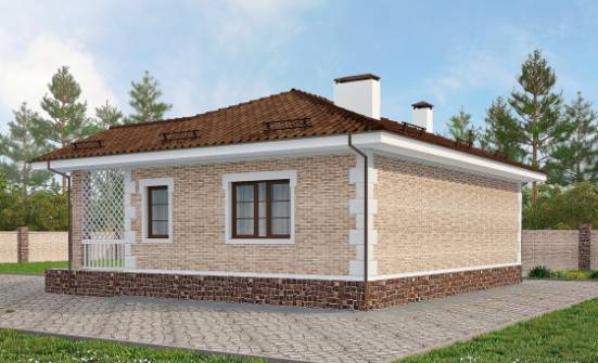 065-002-П Проект бани из кирпича Саяногорск | Проекты одноэтажных домов от House Expert