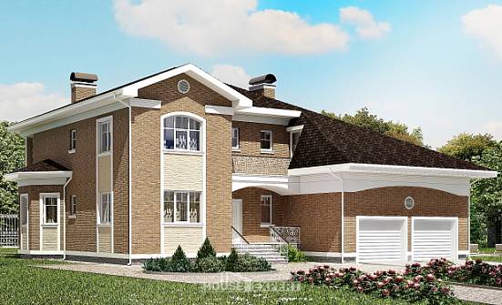 335-002-П Проект двухэтажного дома и гаражом, современный дом из кирпича Абакан | Проекты домов от House Expert