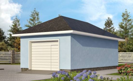 040-001-Л Проект гаража из блока Абакан | Проекты одноэтажных домов от House Expert