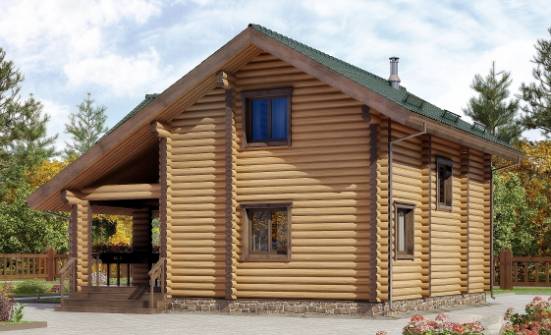 110-005-П Проект двухэтажного дома мансардный этаж, скромный коттедж из дерева Саяногорск | Проекты домов от House Expert