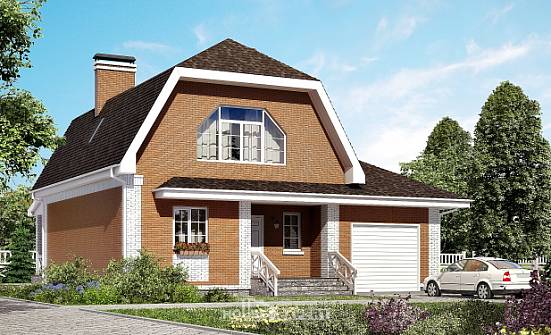 160-006-П Проект двухэтажного дома с мансардой, гараж, красивый загородный дом из бризолита Абакан | Проекты домов от House Expert