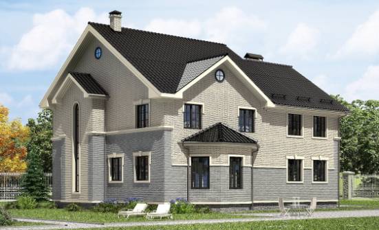 300-004-П Проект двухэтажного дома, классический коттедж из бризолита Абакан | Проекты домов от House Expert