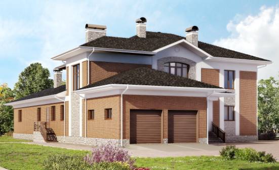 520-002-Л Проект трехэтажного дома, гараж, огромный коттедж из газосиликатных блоков Абакан | Проекты домов от House Expert