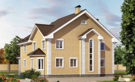 320-003-Л Проект двухэтажного дома, просторный загородный дом из арболита Саяногорск | Проекты домов от House Expert