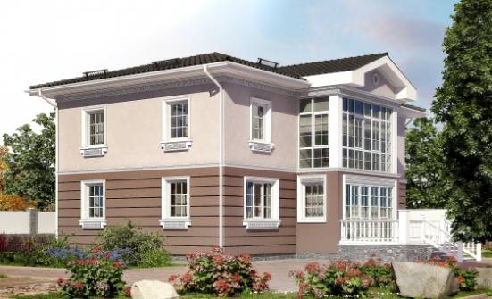210-005-П Проект двухэтажного дома, уютный дом из арболита Абакан | Проекты домов от House Expert