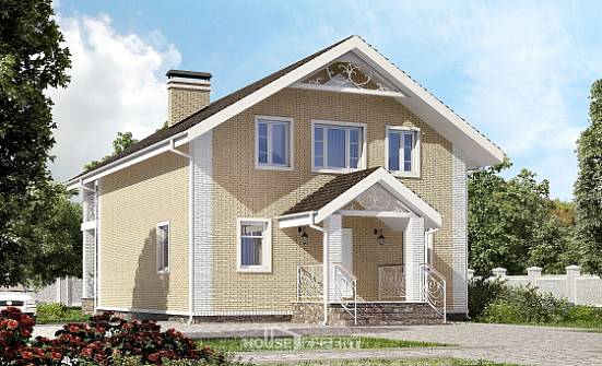 150-007-Л Проект двухэтажного дома с мансардным этажом, уютный дом из арболита Саяногорск | Проекты домов от House Expert