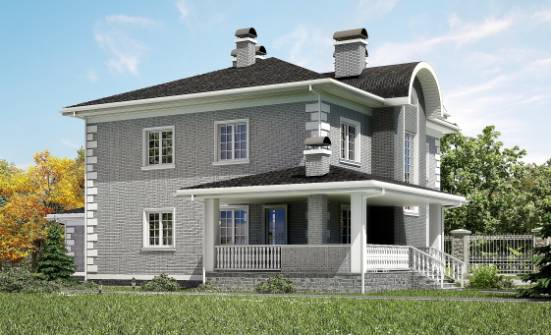 245-004-Л Проект двухэтажного дома и гаражом, простой домик из кирпича Абакан | Проекты домов от House Expert