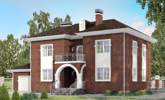 180-006-Л Проект двухэтажного дома, гараж, уютный дом из кирпича Саяногорск | Проекты домов от House Expert