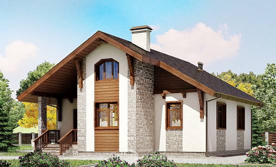 080-002-Л Проект одноэтажного дома, махонький коттедж из теплоблока Саяногорск | Проекты домов от House Expert