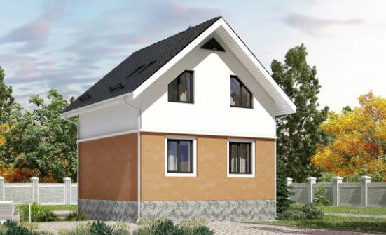 100-005-Л Проект трехэтажного дома мансардой, современный домик из пеноблока Абакан | Проекты домов от House Expert