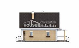 130-004-П Проект двухэтажного дома с мансардой, современный домик из керамзитобетонных блоков Саяногорск, House Expert