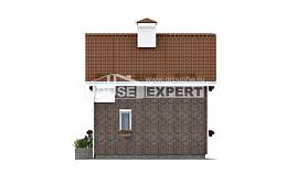 045-001-Л Проект двухэтажного дома с мансардным этажом, простой коттедж из теплоблока Абакан, House Expert