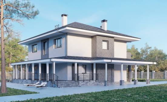 250-004-Л Проект двухэтажного дома, огромный загородный дом из бризолита Абакан | Проекты домов от House Expert