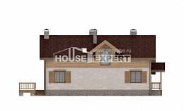 165-002-П Проект двухэтажного дома с мансардой, гараж, недорогой дом из газобетона Саяногорск, House Expert