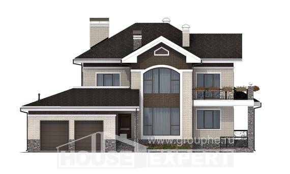 365-001-Л Проект двухэтажного дома, гараж, современный домик из кирпича, Абакан