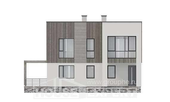 150-017-П Проект двухэтажного дома, уютный загородный дом из твинблока Саяногорск, House Expert
