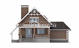 200-009-Л Проект трехэтажного дома с мансардой и гаражом, средний дом из арболита, Абакан