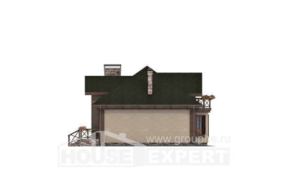 180-010-П Проект двухэтажного дома с мансардным этажом, гараж, красивый домик из арболита Саяногорск, House Expert