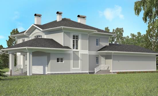 360-001-П Проект двухэтажного дома и гаражом, огромный дом из кирпича, Саяногорск