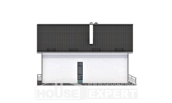 170-006-П Проект двухэтажного дома мансардный этаж, современный домик из теплоблока, Абакан