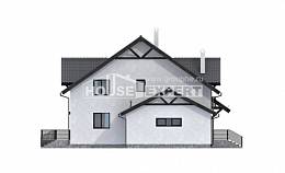 290-003-П Проект двухэтажного дома мансардой, огромный домик из газосиликатных блоков Саяногорск, House Expert