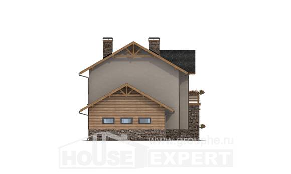 200-005-Л Проект двухэтажного дома, гараж, классический дом из пеноблока, Саяногорск