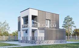150-017-П Проект двухэтажного дома, скромный коттедж из пеноблока Абакан, House Expert