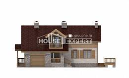 165-002-П Проект двухэтажного дома с мансардой, гараж, современный домик из бризолита Абакан, House Expert
