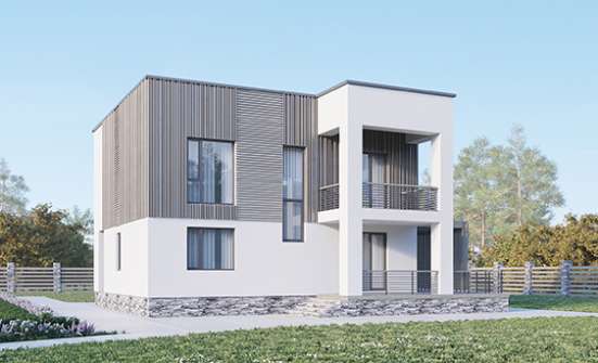 150-017-П Проект двухэтажного дома, недорогой загородный дом из блока Саяногорск | Проекты домов от House Expert