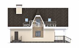 125-001-Л Проект двухэтажного дома мансардой, недорогой домик из керамзитобетонных блоков Саяногорск, House Expert