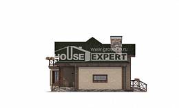 180-010-П Проект двухэтажного дома с мансардным этажом, гараж, классический коттедж из твинблока Абакан, House Expert