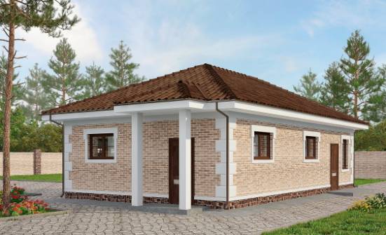 070-005-П Проект гаража из кирпича Абакан | Проекты одноэтажных домов от House Expert