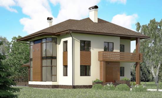 300-001-П Проект двухэтажного дома, красивый загородный дом из кирпича, Абакан