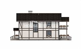 250-002-Л Проект двухэтажного дома с мансардой, гараж, средний дом из кирпича Абакан, House Expert