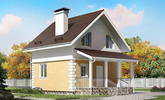 070-002-П Проект двухэтажного дома мансардный этаж, современный домик из газосиликатных блоков Саяногорск | Проекты домов от House Expert