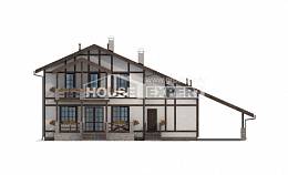 250-002-Л Проект двухэтажного дома мансардой и гаражом, уютный коттедж из кирпича Саяногорск, House Expert