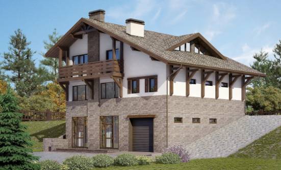305-002-П Проект трехэтажного дома с мансардой, красивый дом из кирпича Абакан | Проекты домов от House Expert
