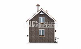 045-001-Л Проект двухэтажного дома с мансардой, скромный коттедж из поризованных блоков Саяногорск, House Expert