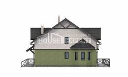 120-003-П Проект двухэтажного дома с мансардой, современный дом из блока Абакан, House Expert