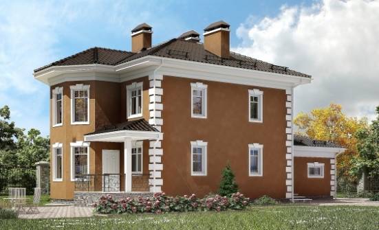 150-006-П Проект двухэтажного дома и гаражом, экономичный загородный дом из газобетона Саяногорск | Проекты домов от House Expert