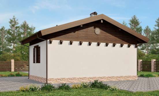 040-003-П Проект бани из теплоблока Абакан | Проекты одноэтажных домов от House Expert