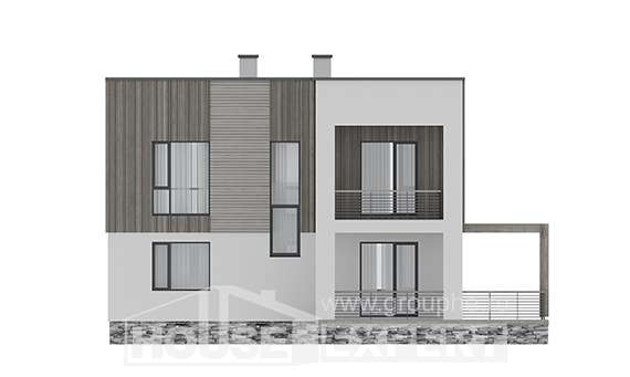 150-017-П Проект двухэтажного дома, недорогой загородный дом из газосиликатных блоков, Саяногорск