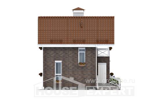 045-001-Л Проект двухэтажного дома мансардой, классический загородный дом из бризолита Саяногорск, House Expert